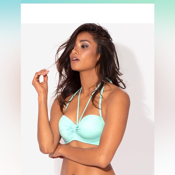 NWT Smart & Sexy swimwear Bikini Top. Mint Chip colour and Size 38D - Picture 2 of 10